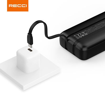Recci 20000mAh PD 22.5W Built-In USB C and Lightning Cable 3C Power Bank RPB-P68 4