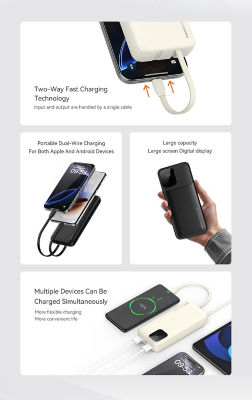Recci 20000mAh PD 22.5W Built-In USB C and Lightning Cable 3C Power Bank RPB-P68 6