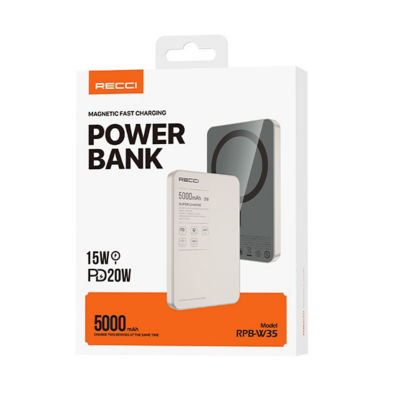Recci 5000mAh Magnetic PD 20W Fast Charging Power Bank RPB-W35 3