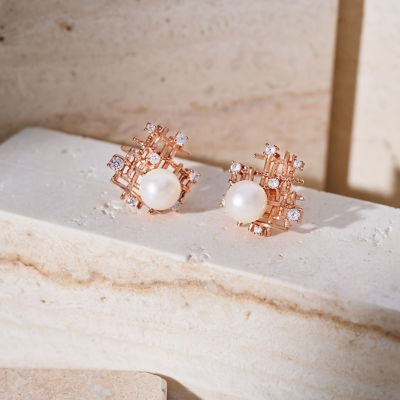 Pearly Lustre Top Grade Freshwater Pearl Earrings WE00970 | TWEED 6