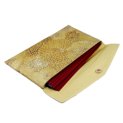 COCOONESE Red Packet Organizer - Golden Floral Array (Gold) 3
