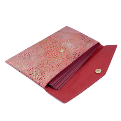 COCOONESE Red Packet Organizer - Golden Floral Array (Red) 3