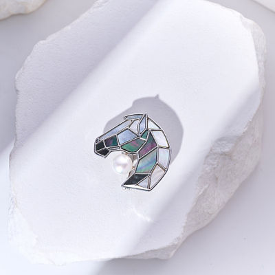 Pearly Lustre Top Grade Freshwater Pearl Brooch WC00083| HORSE 4
