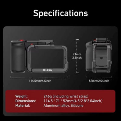 Telesin Street Grip Kit for DJI Action 3/ 4/ 5 Pro 8