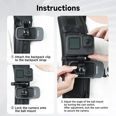 Telesin Universal Magnetic Backpack Clip 18