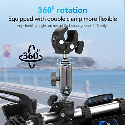 Telesin Double-headed Crab Clamp Bike/Moto Pipe Clamp 8