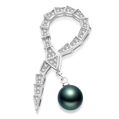 Pearly Lustre Tahitian Baroque Pearl Brooch WC00071 | SAFARI 1