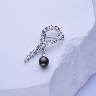 Pearly Lustre Tahitian Baroque Pearl Brooch WC00071 | SAFARI 2