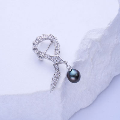 Pearly Lustre Tahitian Baroque Pearl Brooch WC00071 | SAFARI 4