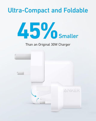 Anker 323 Charger PD 33W 2-Port USB C Foldable Charger A2331 3