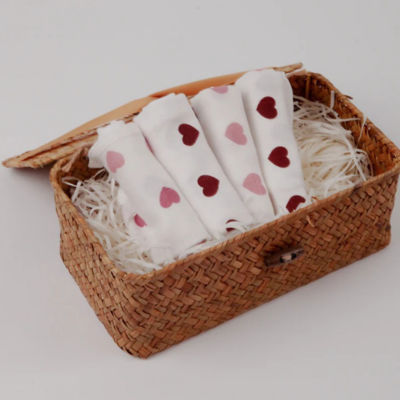 Little Rei Bamboo Muslin Wash Cloth (Pack Of 4) 6