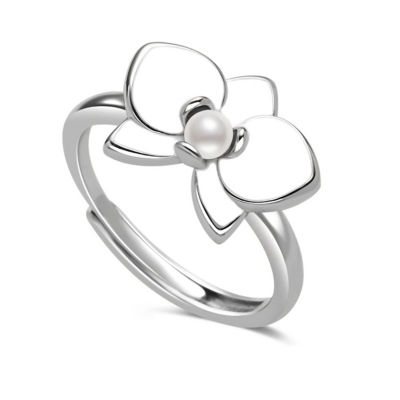 Pearly Lustre Top Grade Freshwater Pearl Rings WR00379 | ORCHID 1