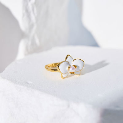 Pearly Lustre Top Grade Freshwater Pearl Rings WR00380 | ORCHID 3