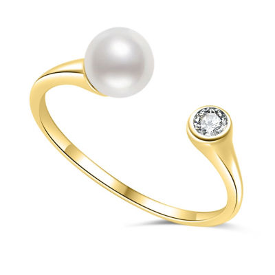 Pearly Lustre Top Grade Freshwater Pearl Ring WR00301 | BUBBLE 1
