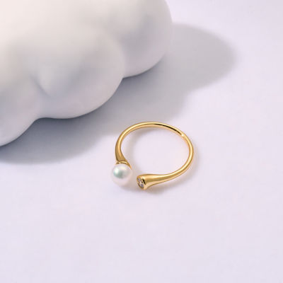 Pearly Lustre Top Grade Freshwater Pearl Ring WR00301 | BUBBLE 2