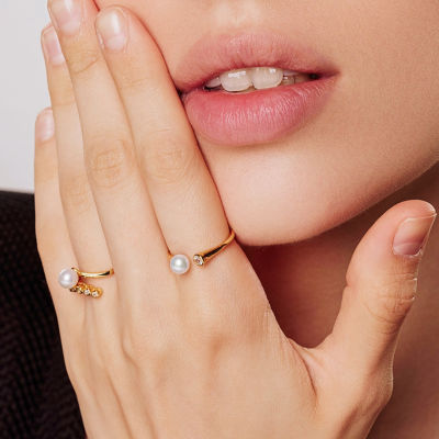 Pearly Lustre Top Grade Freshwater Pearl Ring WR00301 | BUBBLE 3