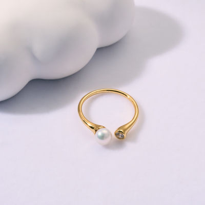 Pearly Lustre Top Grade Freshwater Pearl Ring WR00301 | BUBBLE 4