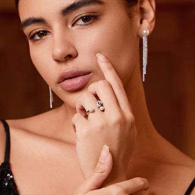 Pearly Lustre Top Grade Freshwater Pearl Ring WR00283 | EVERLEAF 3