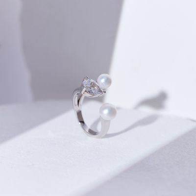 Pearly Lustre Top Grade Freshwater Pearl Ring WR00283 | EVERLEAF 4