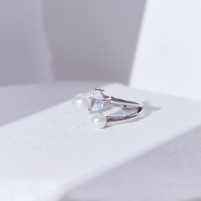 Pearly Lustre Top Grade Freshwater Pearl Ring WR00283 | EVERLEAF 6