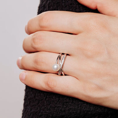 Pearly Lustre Top Grade Freshwater Pearl Ring WR00226 | CONNECT 3