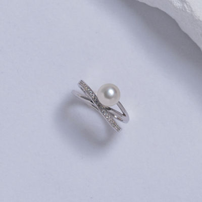 Pearly Lustre Top Grade Freshwater Pearl Ring WR00226 | CONNECT 6