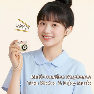 Rock Crayon Shinchan RAU0797 Camera Style Bluetooth Earphones with Color Touch Screen 3