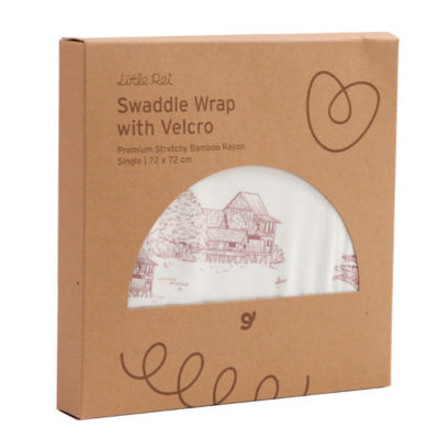 Little Rei Premium Stretchy Bamboo Rayon Swaddle Wrap with Velcro 2