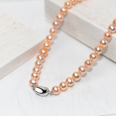 Pearly Lustre Top Lustre Pink Freshwater Pearl Necklace WN00496 2
