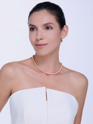 Pearly Lustre Top Lustre Pink Freshwater Pearl Necklace WN00496 6