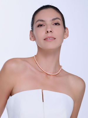 Pearly Lustre Top Lustre Pink Freshwater Pearl Necklace WN00496 7