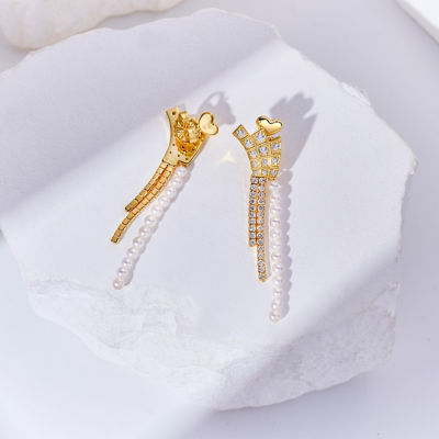 Pearly Lustre Top Grade Freshwater Pearl Earring WE00912 | WATERFALL 5
