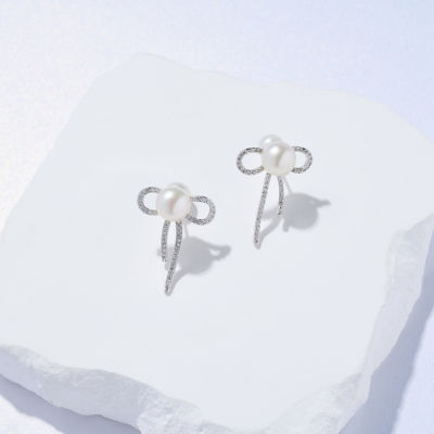Pearly Lustre Top Grade Freshwater Pearl Earrings WE00869 | RIBBON 2