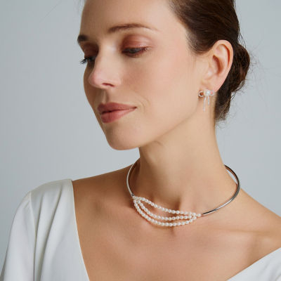 Pearly Lustre Top Grade Freshwater Pearl Earrings WE00869 | RIBBON 5