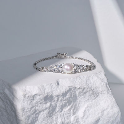 Pearly Lustre Top Grade Freshwater Pearl Bracelet WB00255 | CELESTE 7