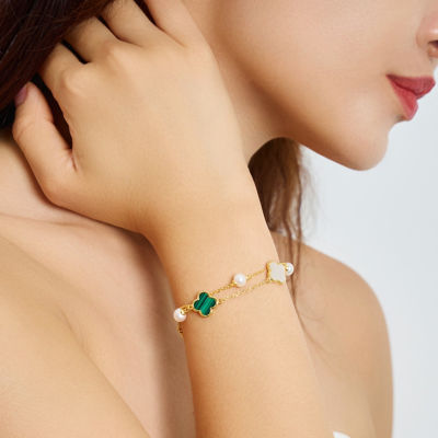Pearly Lustre Top Grade Freshwater Pearl Bracelet WB00280 | MOTHER OF PEARL 7