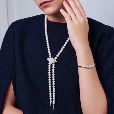 Pearly Lustre Top Grade Freshwater Pearl Bracelet WB00308 | WATERFALL 3