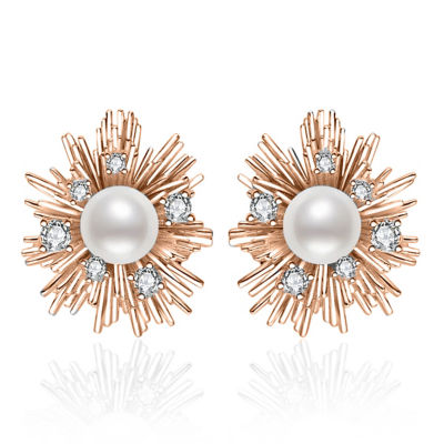 Pearly Lustre Top Grade Freshwater Pearl Earrings WE00983 | LADY BOSS 1