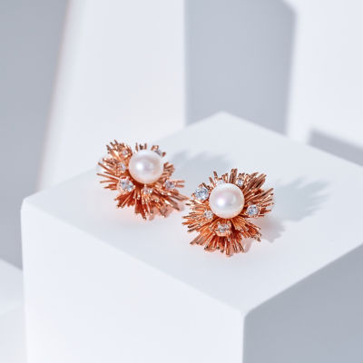 Pearly Lustre Top Grade Freshwater Pearl Earrings WE00983 | LADY BOSS 4