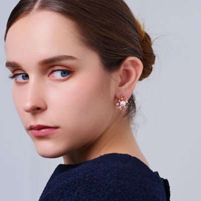 Pearly Lustre Top Grade Freshwater Pearl Earrings WE00983 | LADY BOSS 5