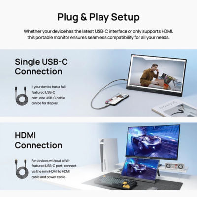 Arzopa A1T 15.6 inch 60Hz Full HD IPS Type C Portable Touchscreen Monitor 10