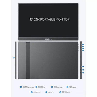 Arzopa Z1RC 2.5K Portable Monitor | Brilliant QHD Display 4