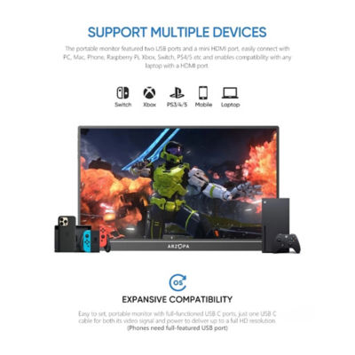 Buy Arzopa Z1FC 16.1 inch 144Hz Full HD Type-C Portable Gaming