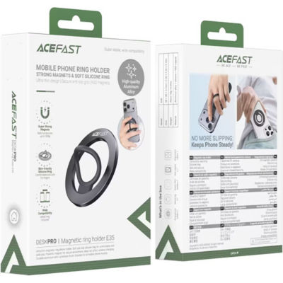 Acefast E35 Magnetic Ring Holder - Black 7