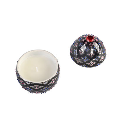 Artitude Home Vela De Huevo Noir (Santal Spice-Violet-Leather) Black Scented Ceramic Egg Candle 3