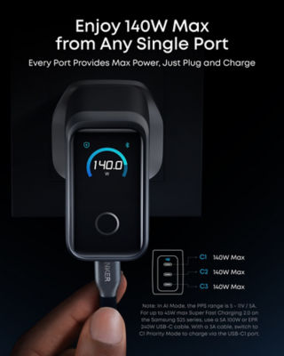 Anker Prime 160W 3-Port USB C GaNPrime Charger A2687 4