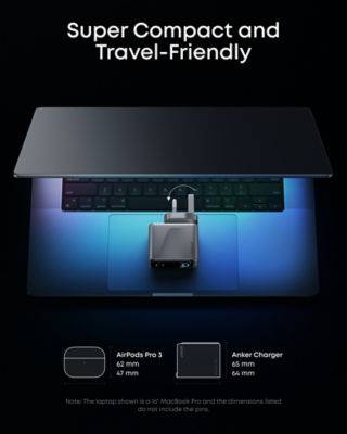 Anker Prime 160W 3-Port USB C GaNPrime Charger A2687 6
