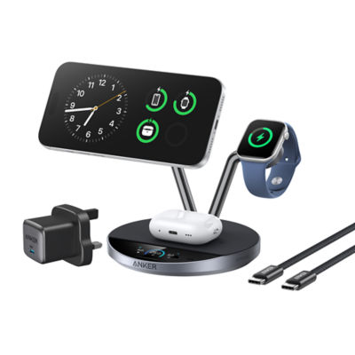 Anker Prime 3-in-1 Wireless Charging Station Qi2 25W AirCool Dock Stand B25X7 2