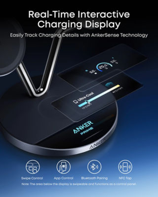 Anker Prime 3-in-1 Wireless Charging Station Qi2 25W AirCool Dock Stand B25X7 6