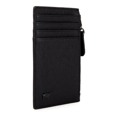 BRAUN BÜFFEL Braun Buffel Viktor Flat Card Holder With Coin Compartment in Black 2